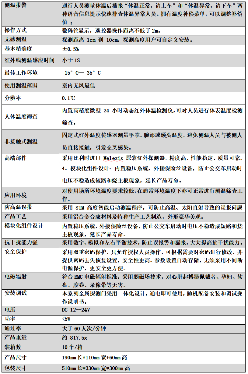 公交车测温盒